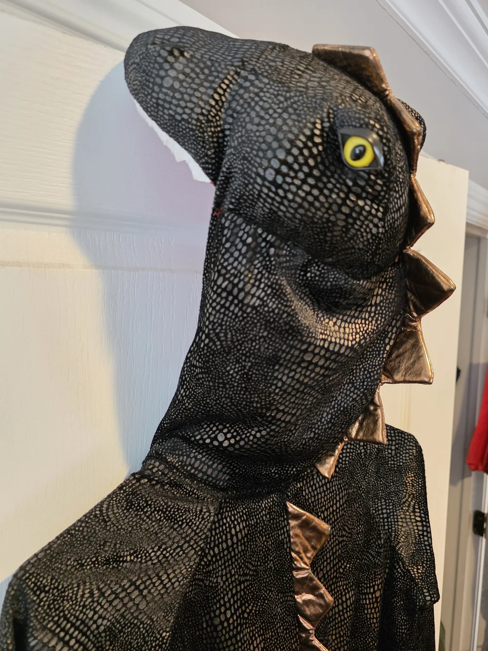 Boys Black Dinosaur Costume 4T Dragon Hooded Halloween Cosplay